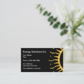 Energie Theme Sun Rays Visitekaartje (Staand voorkant)