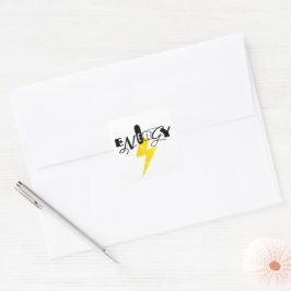 Energie-thin Sign Power Vierkante Sticker