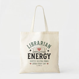 Energie van de bibliothecaris die elke dag de gees tote bag