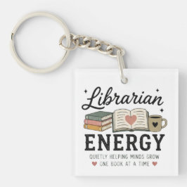 Energie van de Bibliothecaris Die Stilletjes Geest Sleutelhanger