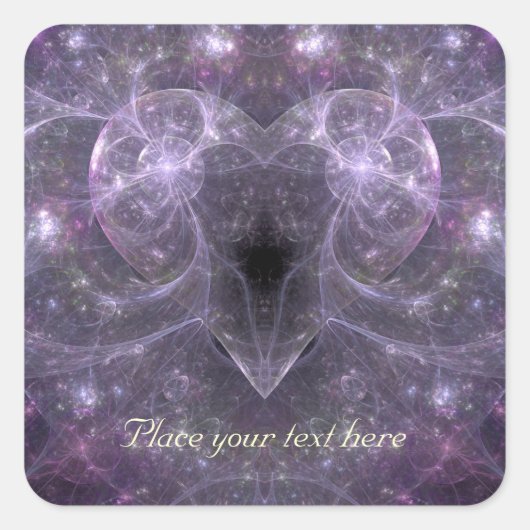 Energie van de liefde vierkante sticker (Voorkant)