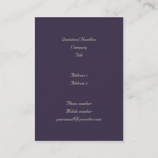 Energie van de liefde visitekaartje (Achterkant)