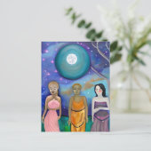 Energie van de maan | hemelkunstwerk briefkaart (Staand voorkant)