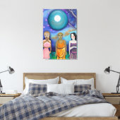 Energie van de maan | hemelkunstwerk canvas afdruk (Insitu (Slaapkamer))