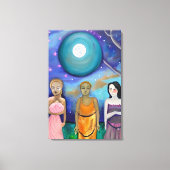 Energie van de maan | hemelkunstwerk canvas afdruk (Voorkant)
