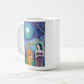 Energie van de Maan | Hemelse Kunst Koffiemok (Voorkant links)
