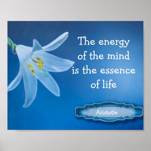 Energie van de Mind Aristoteles Quote Poster (Voorkant)