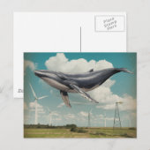 energie van een windmolen voor vliegende walvissen briefkaart (Voorkant / Achterkant)