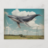 energie van een windmolen voor vliegende walvissen briefkaart (Voorkant)