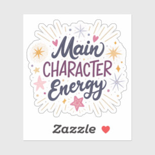 Energie van het hoofdpersonage Empowering Aesthe Sticker