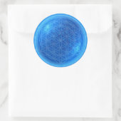 Energie van water met levenbloem ronde sticker (Tas)