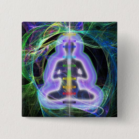 Energie Vierkante Button 5,1 Cm (Voorkant)