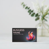 Energie vlam Abstract Visitekaartje (Staand voorkant)