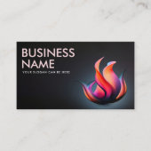 Energie vlam Abstract Visitekaartje (Voorkant)