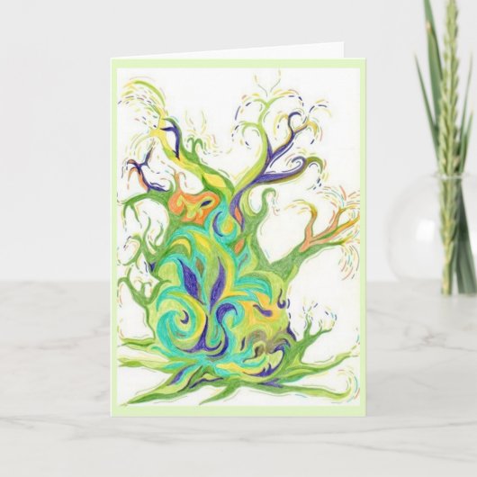 Energie x van de boom 5 afbeeldingWenskaart Kaart (Voorkant)