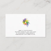 Energie | Zonnepanelen | digitale bloem Visitekaartje (Achterkant)