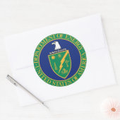 Energieafdelingszegel Ronde Sticker (Envelop)