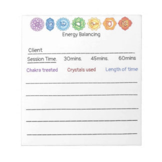 Energiebalans Crystal Chakra Notitieblok