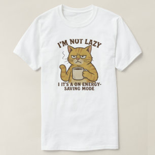 Energiebesparende Kat T-shirt