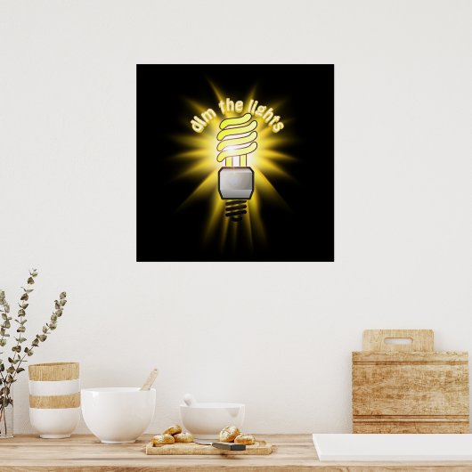 Energiebesparende lamp poster (Keuken)