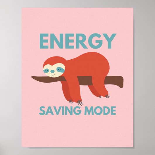 Energiebesparende modus Funny Poster (Voorkant)