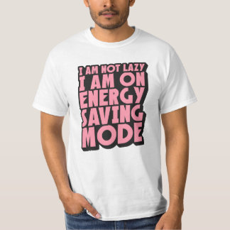 Energiebesparende modus geactiveerd T-shirt voor m