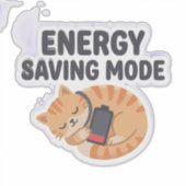 Energiebesparende modus Mooie Slaapkat Sticker (Voorkant)