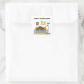 Energiebesparende modus Pun Square Sticker (Tas)