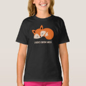 Energiebesparende modus | Sleeping Fox Funny T-Shi T-shirt (Voorkant)