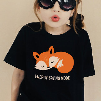 Energiebesparende modus | Sleeping Fox Funny T-Shi T-shirt