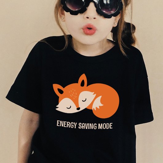 Energiebesparende modus | Sleeping Fox Funny T-Shi T-shirt