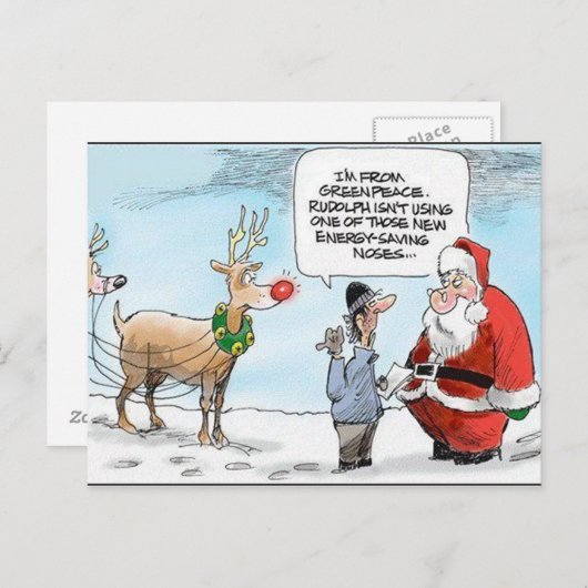 Energiebesparende Rudolph Briefkaart (Voorkant / Achterkant)