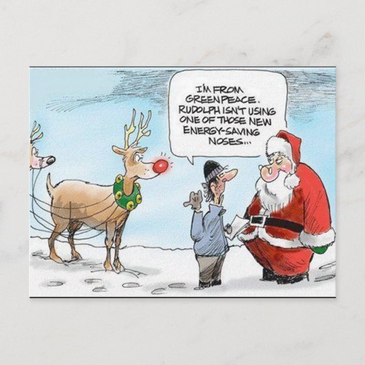 Energiebesparende Rudolph Briefkaart (Voorkant)