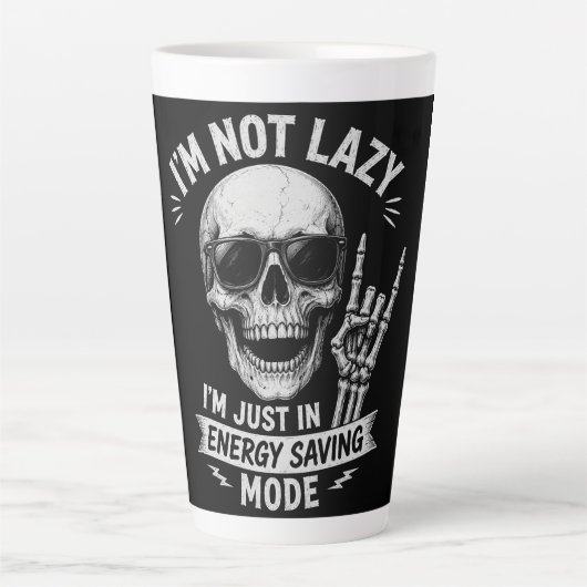 Energiebesparende skeletmodus latte mok (Voorkant)
