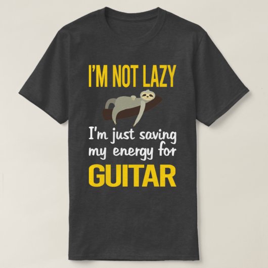 Energiebesparing voor gitarist t-shirt (Design voorkant)