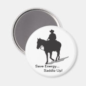 Energiebesparing... Zaddle up Magnet - Westerne Ri (Voorkant / Achterkant)