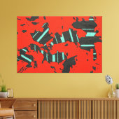 Energiecode 01L26 – Grote Abstracte Canvasprint (6 Canvas Afdruk (Insitu (Woonkamer))