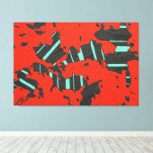 Energiecode 01L26 – Grote Abstracte Canvasprint (6 Canvas Afdruk (Insitu (Houten vloer))
