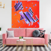 Energiecode 1CO24, ( opgespannen canvasprint ) Canvas Afdruk (Insitu (Woonkamer))