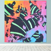 Energiecode 1E23 - Opgespannen Canvasprint Canvas Afdruk (Insitu (Houten vloer))