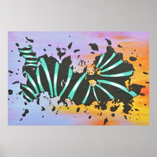 Energiecode Abstract Hedendaagse Muur Kunst Poster (Voorkant)