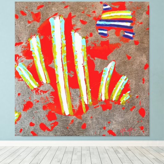 Energiecode o2324 - canvasprint canvas afdruk (Insitu (Houten vloer))