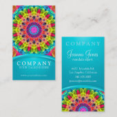 Energieflozer Mandala - geel/oranje Visitekaartje (Voorkant / Achterkant)