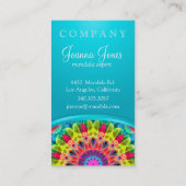 Energieflozer Mandala - geel/oranje Visitekaartje (Achterkant)