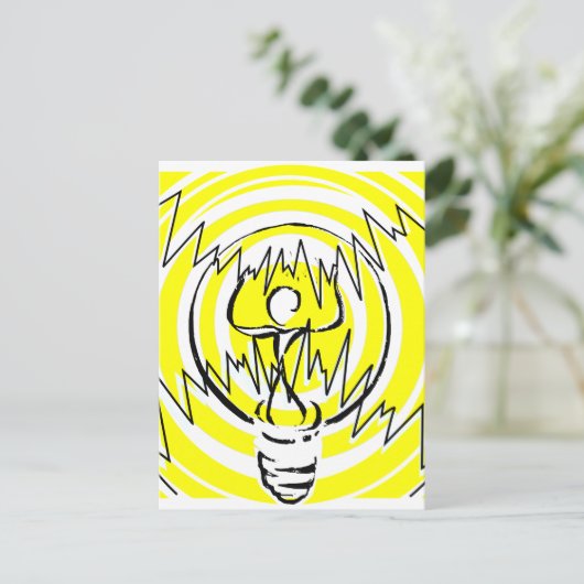 energiegeel briefkaart (Staand voorkant)