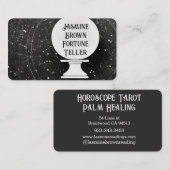 Energiegelaar Crystal ball antiek grijs psychisch Visitekaartje (Voorkant / Achterkant)