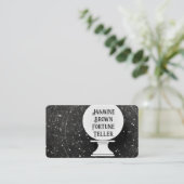 Energiegelaar Crystal ball antiek grijs psychisch Visitekaartje (Staand voorkant)