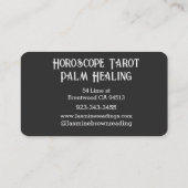 Energiegelaar Crystal ball antiek grijs psychisch Visitekaartje (Achterkant)