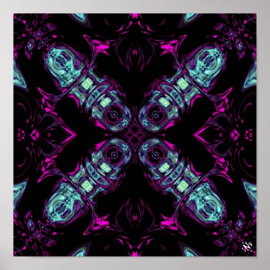 Energiegenerator (kleurrijk abstract patroon) v1 poster (Voorkant)