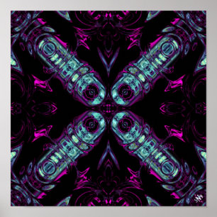 Energiegenerator (kleurrijk abstract patroon) v2 poster